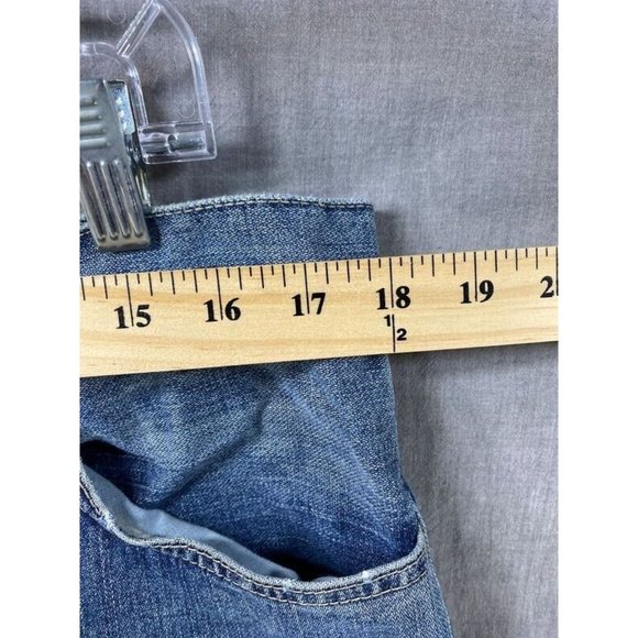 Structure Pants Mens 36 Blue Straight Pocketed Belted Zip Jeans Men 36x30. - Picture 6 of 10